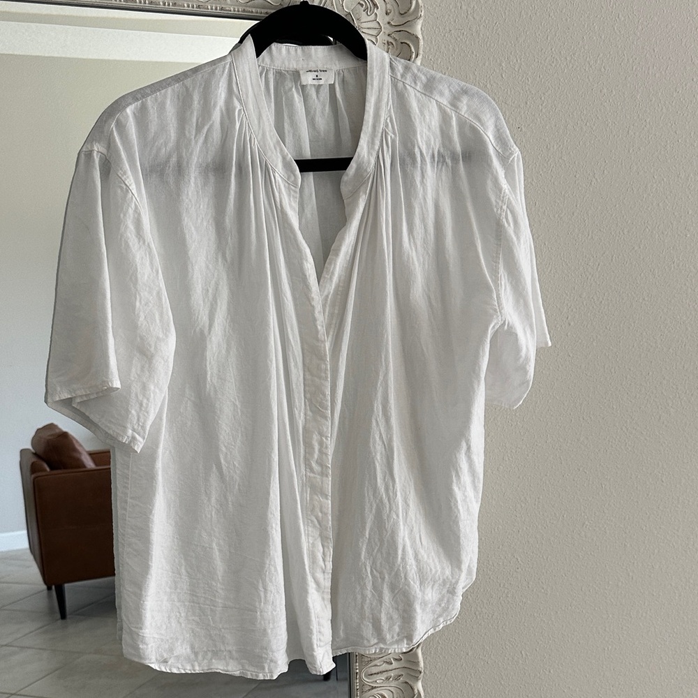 Aritzia Wilfred Free White Button Down Shirt
